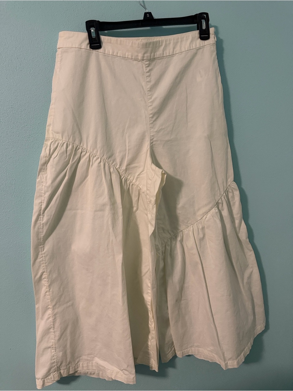 Anthropologie Corfu Wide-Leg Pants size 8 White Cotton - Picture 6 of 10